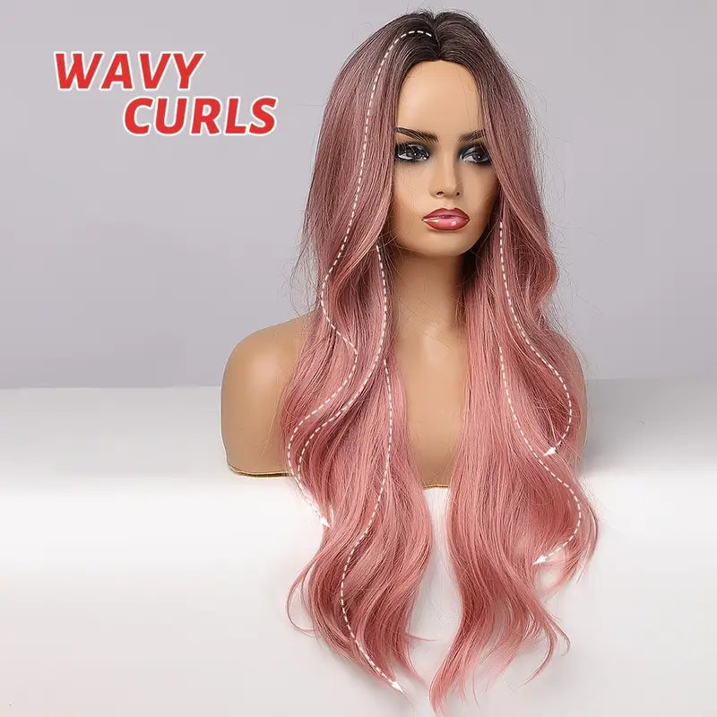 Heat Resistant Long Wavy Curly Hair