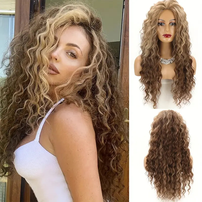 Ombre Long Curly Wavy Wig