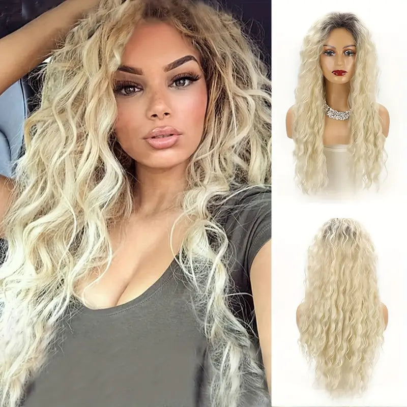 Ombre Long Curly Wavy Wig