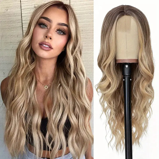 Long Brown Mixed Blonde